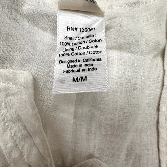 L*Space Carina Woven Overalls Romper in Ivory Size Medium NWT - Picture 14 of 16